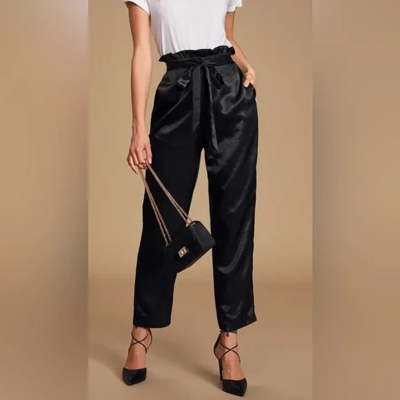 Lane Bryant Satin Paperbag Waist Pants NWOT, 18 - Picture 2 of 6